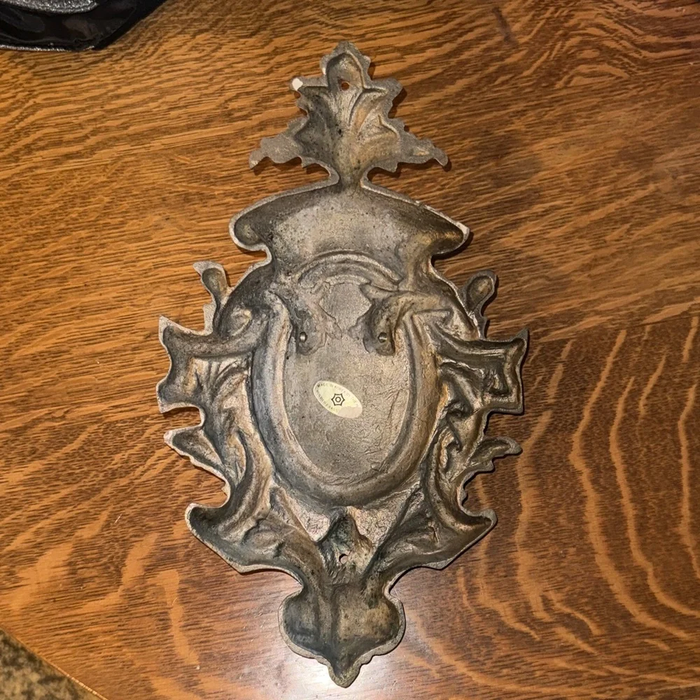 Ornate Wall Plaque in Silver - Decorative Home Door Knocker